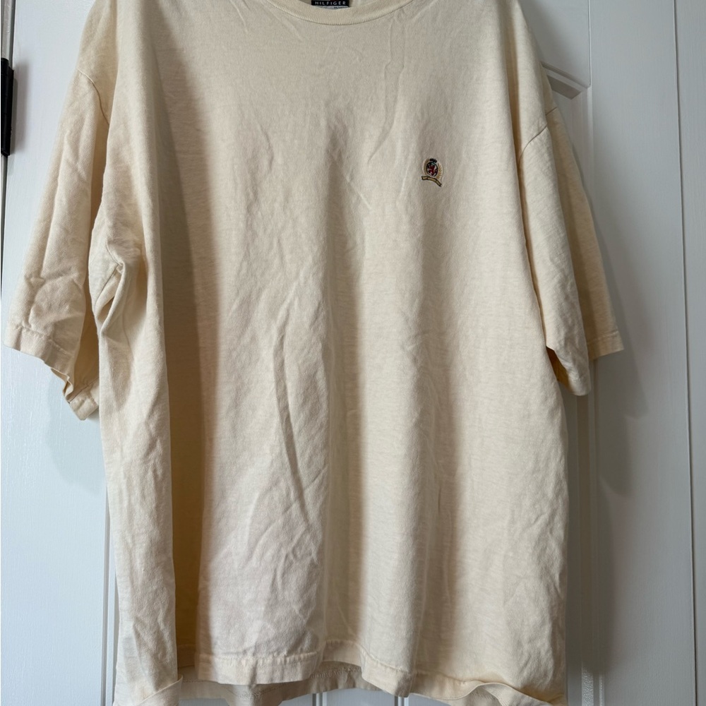 Vintage Tommy Hilfiger Beige Short Sleeve Tee